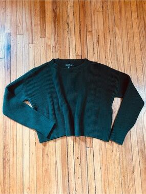 Toad&Co Forest Green Bianca Ribbed Knit Crewneck Sweater